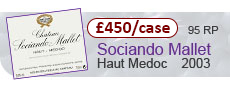 Sociando Mallet - Haut Medoc &pound;450 - 95RP